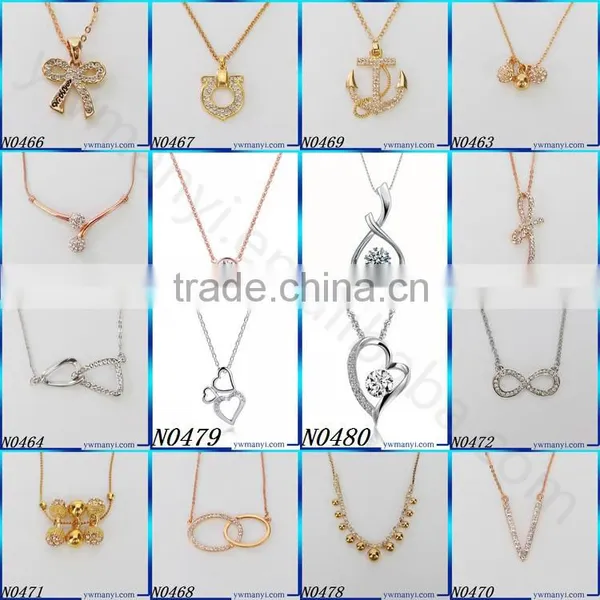 Latest Desing Silver Pendant Necklace Jewelry Fashion Crystal Necklace Supplier's Choice photo-3