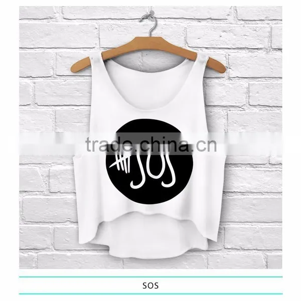 2015 Top Hot Latest Fashion Women Wholesale Custom Loose Tank Top Manufacturer photo-5