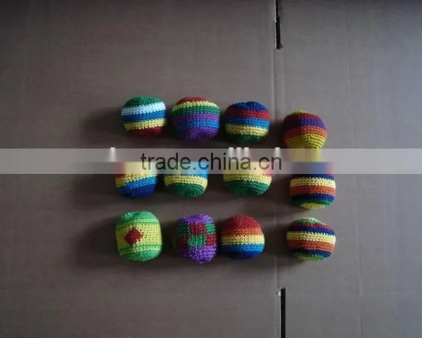 New Arrival Hacky Sacks Knitted Kick Balls Foot Bags Kick Balls for Outdoor Fund photo-2