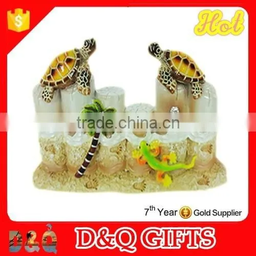 Souvenir 2015 Resin Turtle Standing on the Tree Stump Figurine Quality Choice photo-2