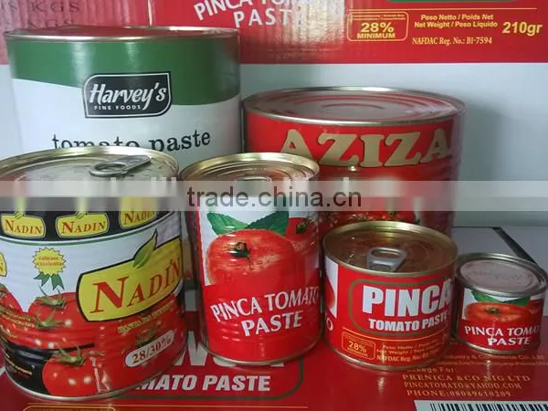Good Quality Tomato Paste, Hot Sizes 70g ~ 3000g