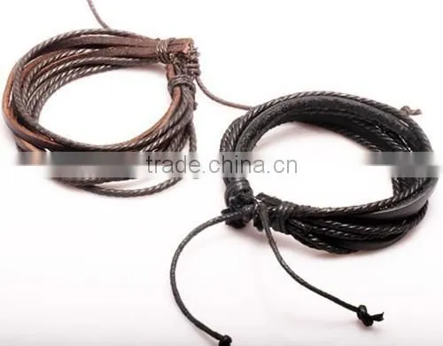 Men Bracelet Leather Male Leather Bracelet Leather Charm Bracelet photo-4