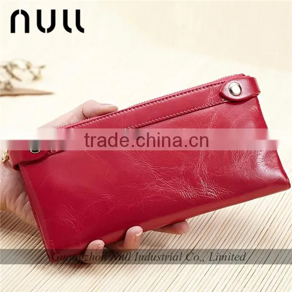 Professional Supplier Double Zipper Cheap Leather Purse for Lady photo-5