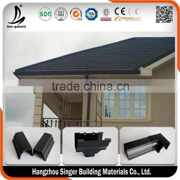 SGB Black PVC Rain Gutter For Rain Water Drainage System photo-6