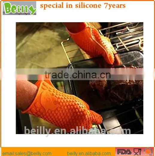 Fda Silicone Cooking Gloves Silicone Oven Glove,heat Resistant Bbq Glove photo-3
