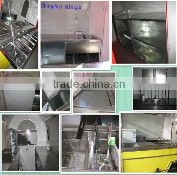 Comercial Summer Hot Sell Stainless SteelMobile Street Food Vending Cart/Kiosk for Sale With Kitchen photo-6