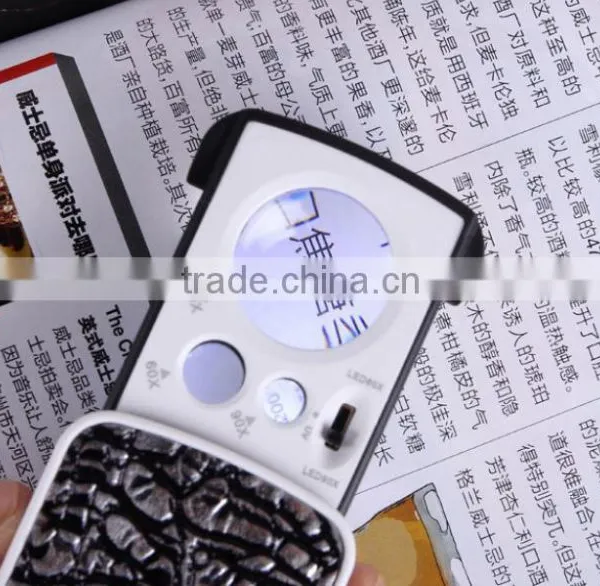30x/60x/90x Currency Detecting/ Currency Function Pocket Magnifier photo-3