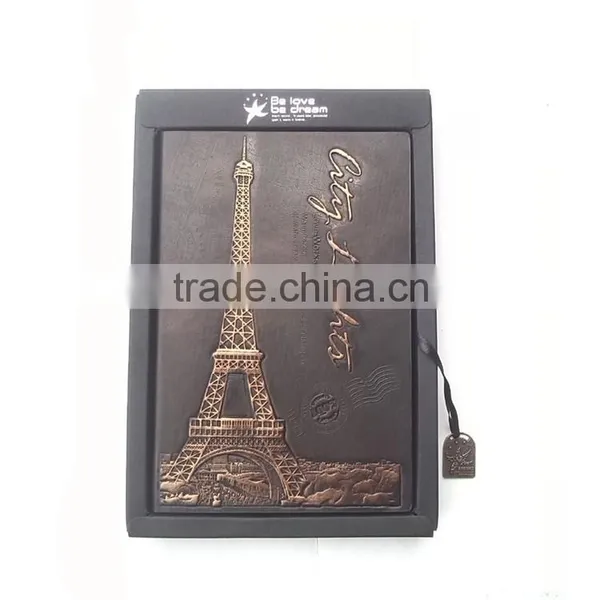 Brown Journal Diary Notebook Classic Vintage Retro Leather Blank Paper Note Book (BLY5-3001PP) photo-2
