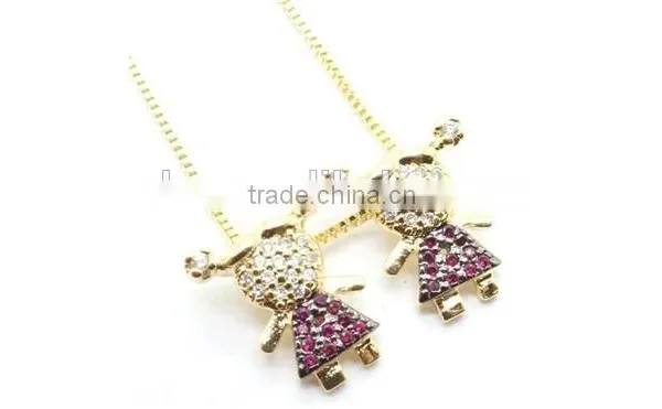 925 Silver Doll Pendant Necklace photo-2