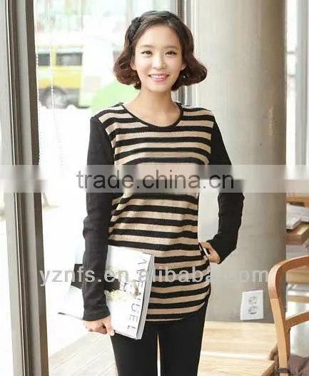 2013 New Design Casual Striped Shirt for Women