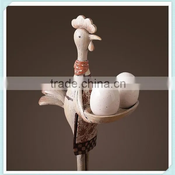 Resin Chicken Ornament Sculpture Chicken in Door Decorative Statue for Home Decoration photo-5