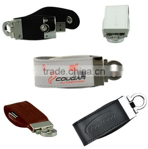 Flash Drive Leather Usb Stick, Pen Drive Leather Usb 8gb, Leather Usb Flash Drive With Keyring photo-2
