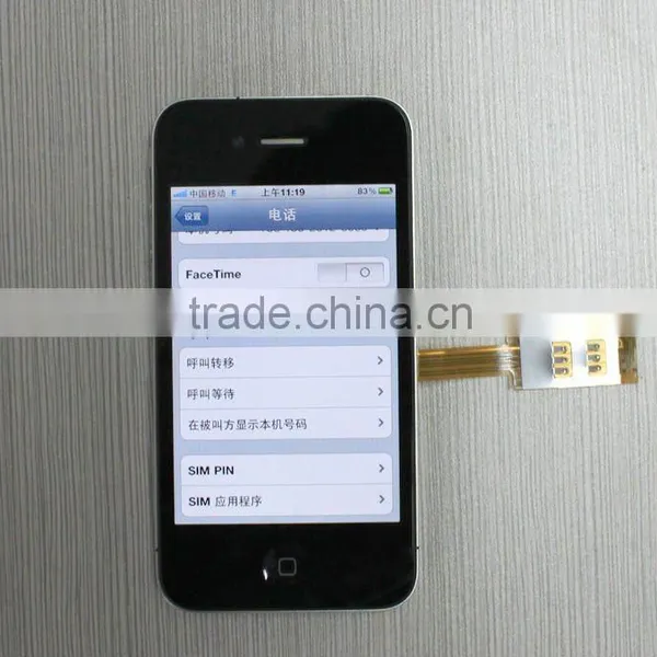 Dual Sim Card Slot Adapter With Black Case for Iphone