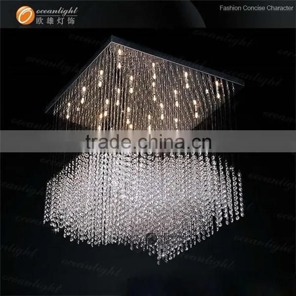 Faberic Cloth Lampshade Living Room Pendant Light Dinning Chandelier Lustre OM66128-600W photo-3