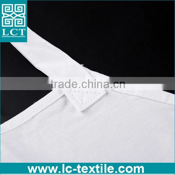 Eco Friendly 100% Cotton Plain Fabric White Child Apron for Kitchen photo-5