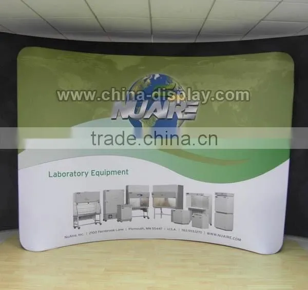 Most Popular Curve Back Wall Booth Display Tension Fabric Display photo-3
