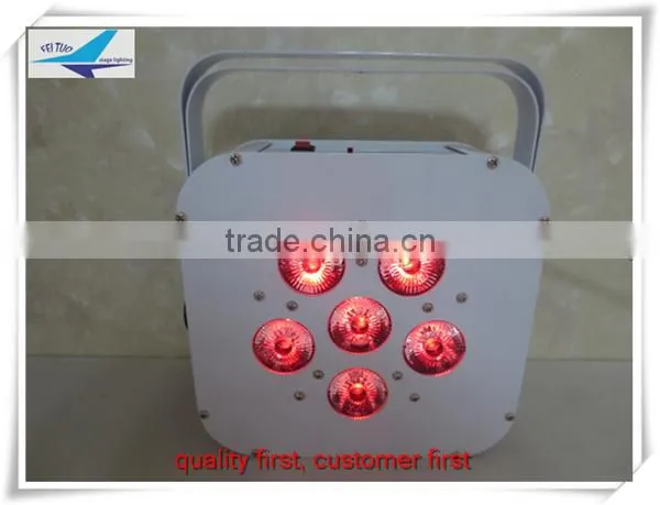 Professional stage led 6x18w rgbwa uv wireless led par light for sale