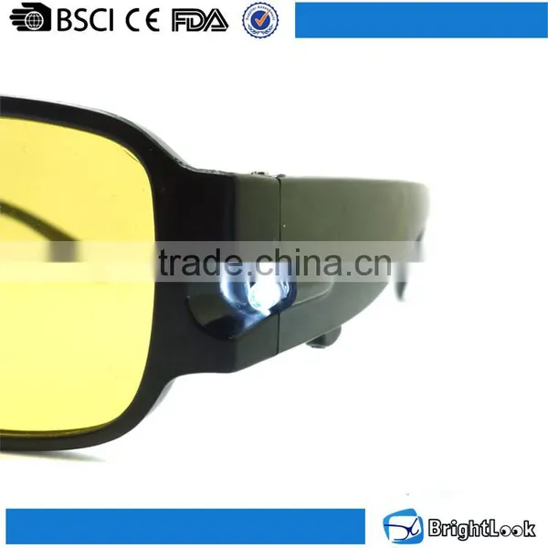 High Standard Yellow Lenses Classical Led Light Night Driving Sunglasses Polarized photo-4
