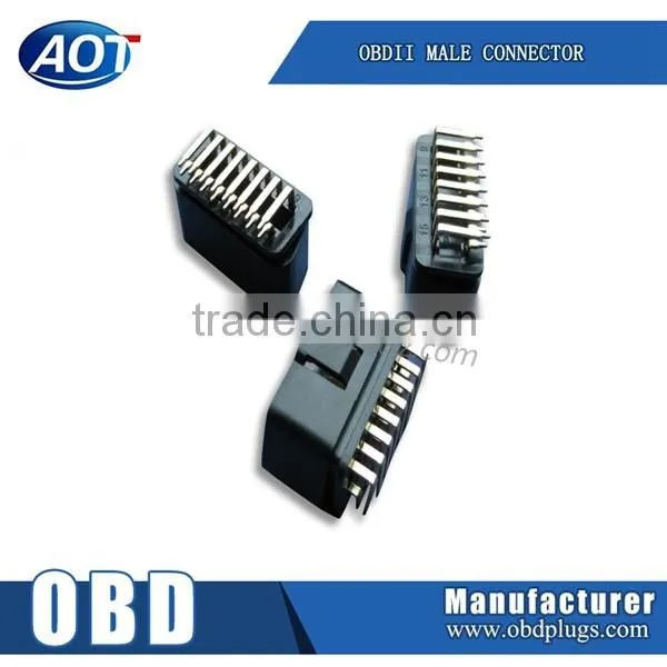 Right Angle OBD Male Connector Obd2 Bent Plug