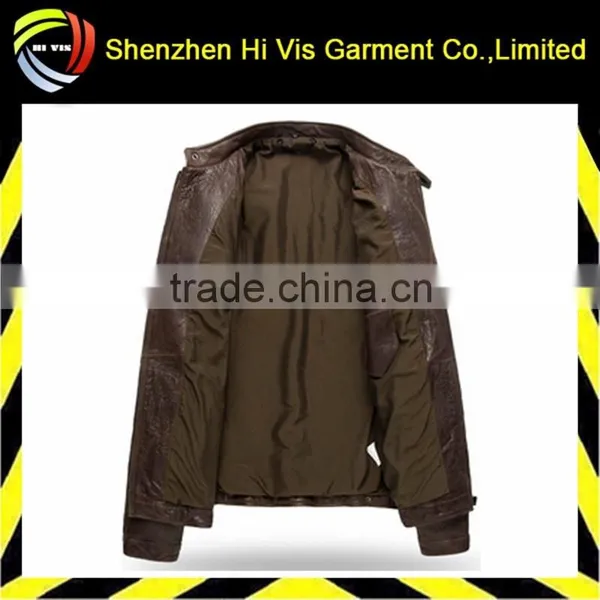 High Quality New Fashion Leather Pilot Jacket photo-3