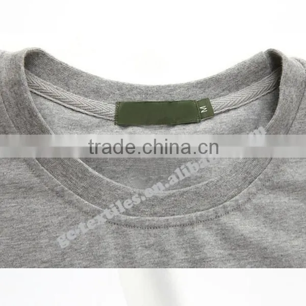 Custom Printed Round-collar Men's Malange Grey Long Sleeve T-shirts photo-5