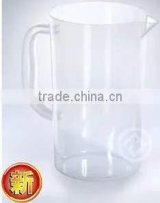 fogged cylinder plastic measuring cup with handle
