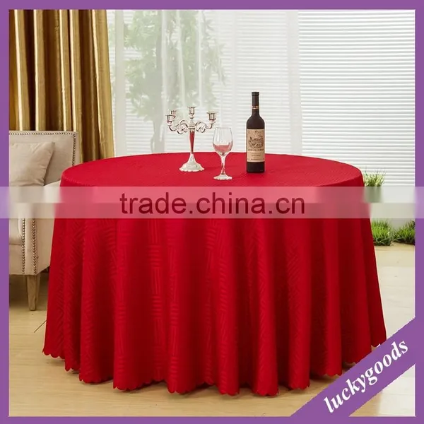 Bulk Round Shape White Luxurious Wedding Table Cloths With Printing photo-5