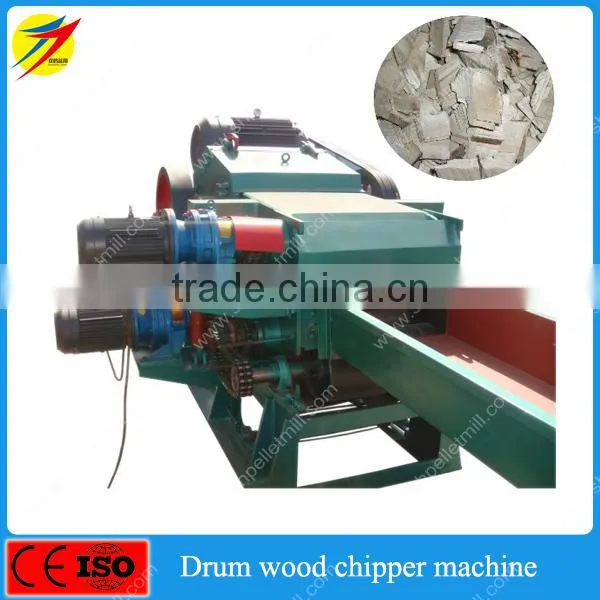 Drum type machines for processing wood chips