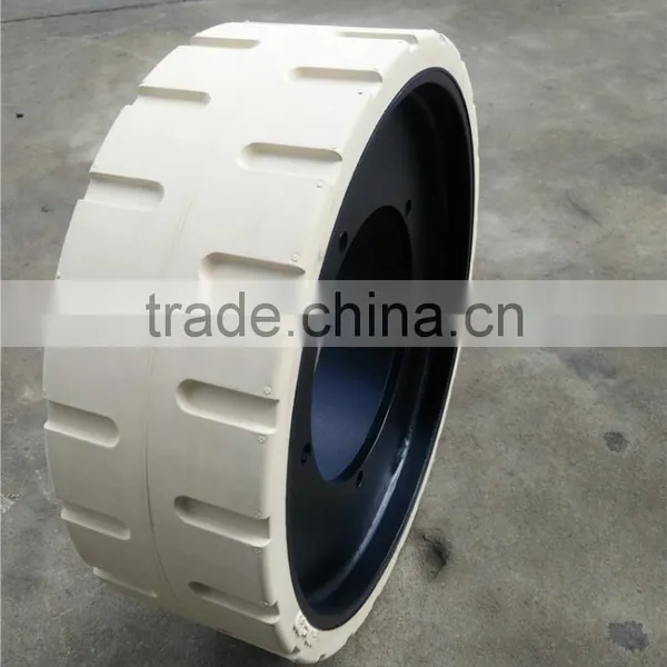 Solid Tire With Rims Special Custom White Tire Wheels 410x130 photo-4