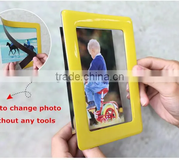 Colorful 8" x 10"glossy Photo Frame Wholesale Gifts Fridge Magnet Photo Frame Magnetic Photo Frame Stick on the Wall photo-6
