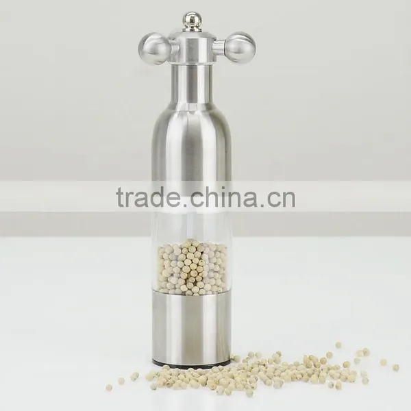 Manual Stainless Steel Pepper Grinder Mill Kitchen Tools Glass Pepper Grinder photo-3
