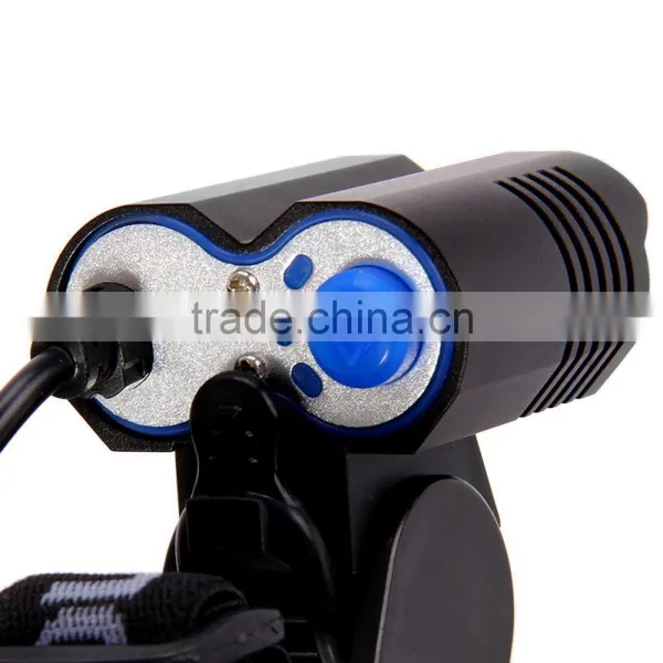 DARK KNIGHT LR-2 LED Cycling Lamp 4 Modes Headlamp Bike Handlebar Light - EU Plug photo-5