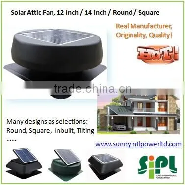SUNNY FAN 18 Watt Ventilation Use Roof Surface Mounted Solar Panel Powered Residential Air Exhaust Fan photo-5