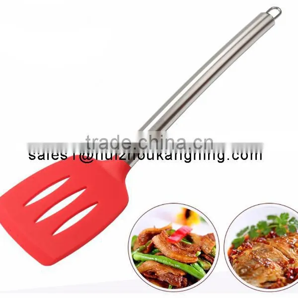Stainless Steel & Silicone Cooking Utensil Set Spatula, Mixing & Slotted Spoon,Pasta Fork Server, Drainer photo-2