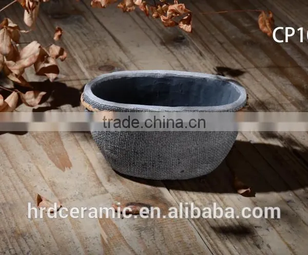 2015 Simple High Quality Round Cement Garden Pot Indoor photo-5