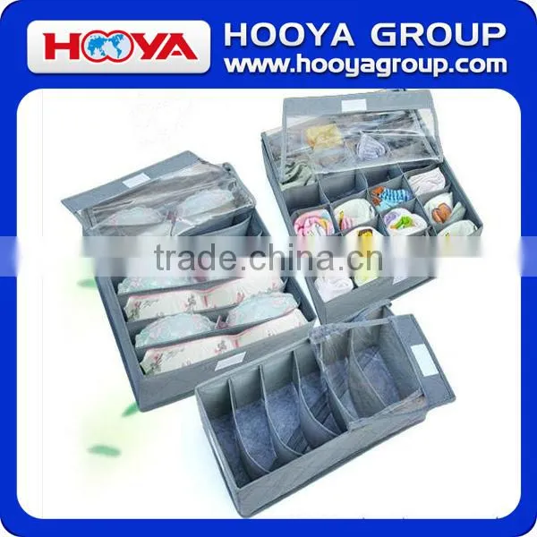 3 PCS No-woven High Quality Bamboo Charcoal Storage Box With Cups Storage Box photo-2