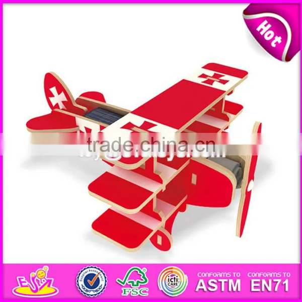 2017 New Design Kids Assemble Puzzle Airplane Wooden Creative Toys W03B069 photo-5