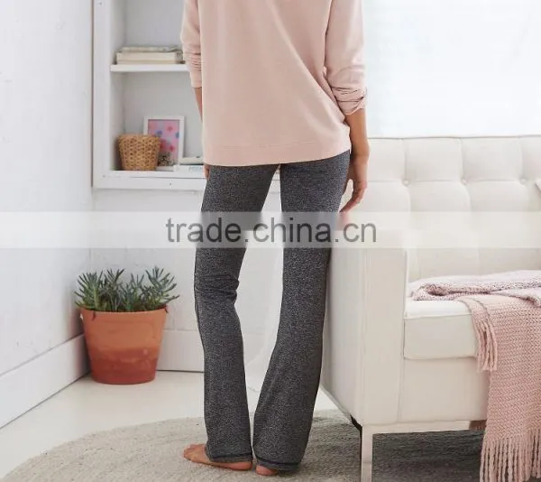 Yoga Pants Cotton Women Fashion Plain Dyed Wholesale Custom Jogging Pants 100% Cotton Loose Cotton Pants Women photo-4