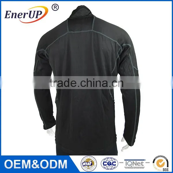 Men Clothing Sports Crew Neck Thermal Wicking Antibacterial Long Sleeve New Style Fashion Boy's Shirt photo-2