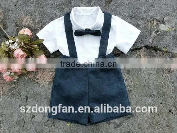 Baby Boy Blothes Wedding Outfit Baptism Suit Suspender Boys Suit photo-6