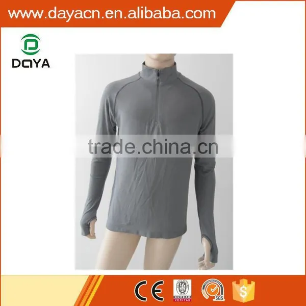Men's Suitable Soft Long Sleeve Zipper T-shirt Seamless Long Sleeve Zipper T-shirt photo-3