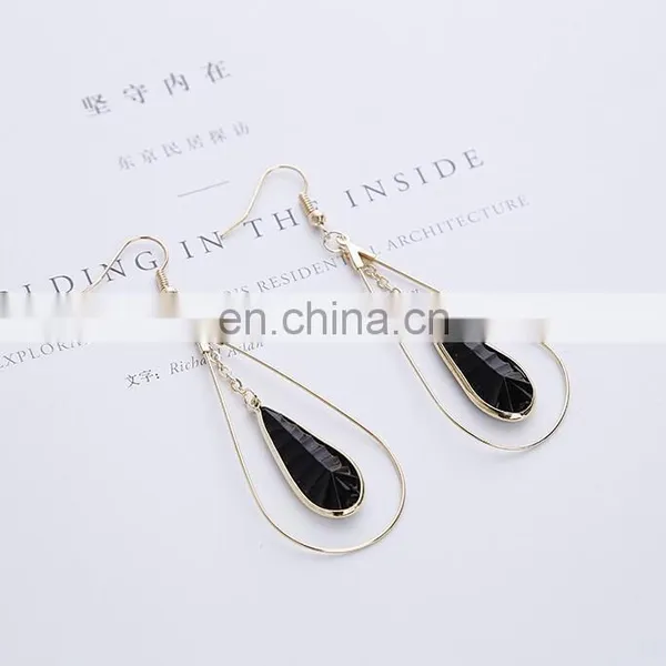 Contracted Han Guoer Nail Female Long Tassel Earrings Hand Geometry Eardrop Asymmetric Earrings Wholesale Pearl Earrings photo-3