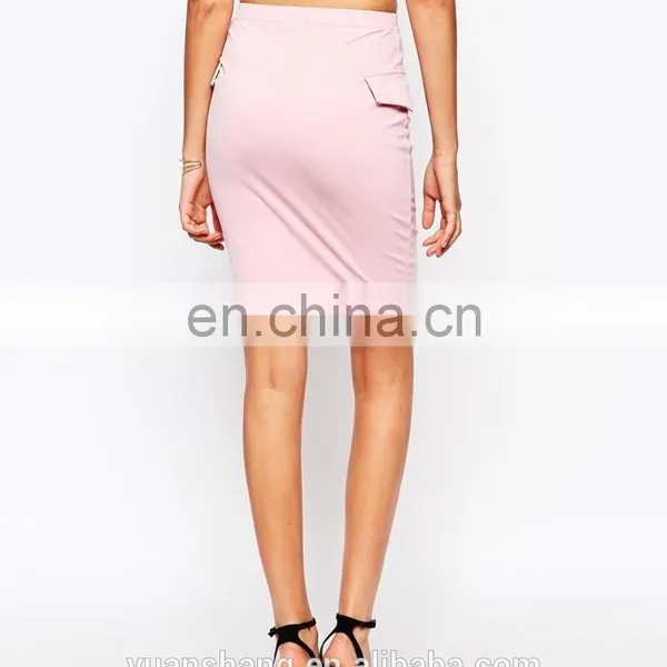 Newest Zip Front Mature Lady Spandex Pencil Skirt, Hot Girls In Pencil Skirt photo-2