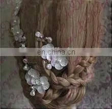 Aidocrystal Hot Selling Newest Fashion White Wedding Bridal Hair Accessories Handmade photo-3