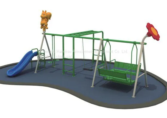 HLB-7105B Детский игровой комплекс с качелями и горкой