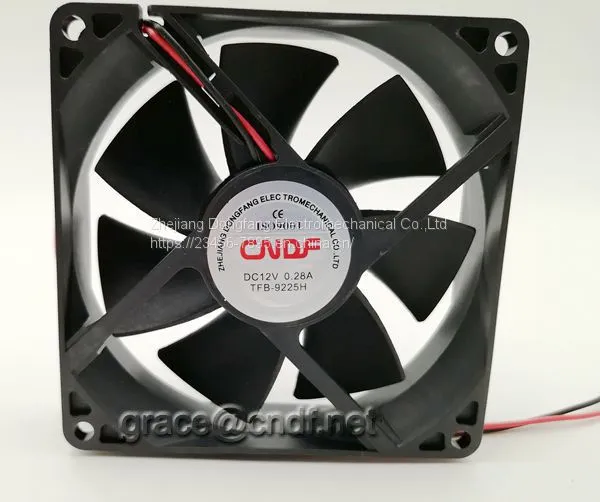 CNDF cpu small size dc cooling fan 92x92x25mm 12VDC 0.28A 3.36W 2800rpm cooling fan main use for computer cooling