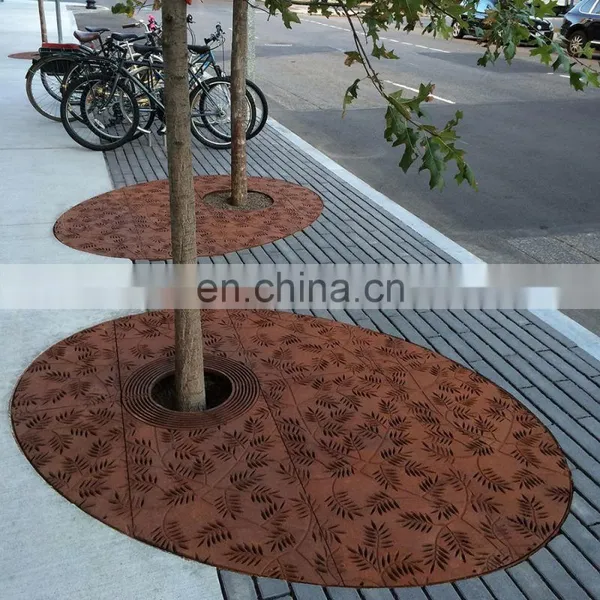 Customized Design Corten Steel Tree Grating photo-4