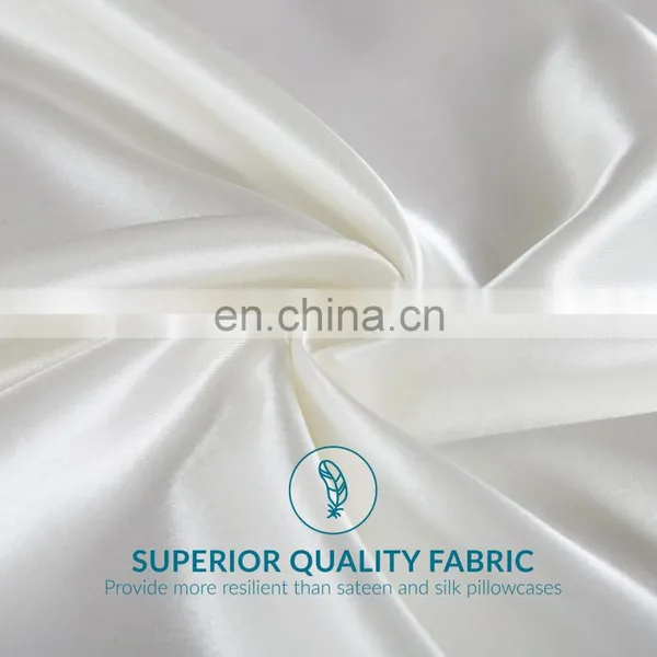 Luxury Machine Washable Comfort Polyester Silky Smooth Pillowcase For Adults photo-7