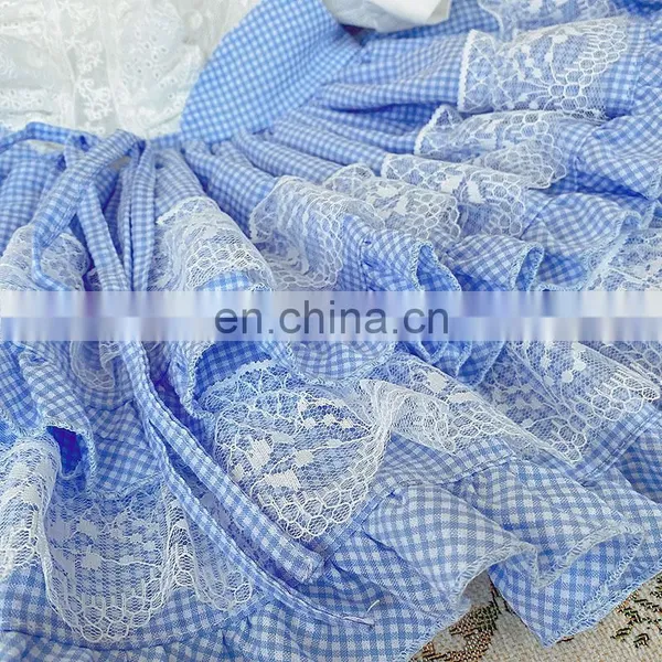 Summer Spain Girls Blue Sweet Princess Dress Puff Sleeve Dress Kids Dresses for Girls Kids Party Wedding Quality Dress Panty photo-5