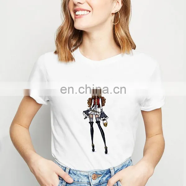 Short-sleeved Summer T-shirt Fashion New Female T-shirt Printing for Ladies photo-3